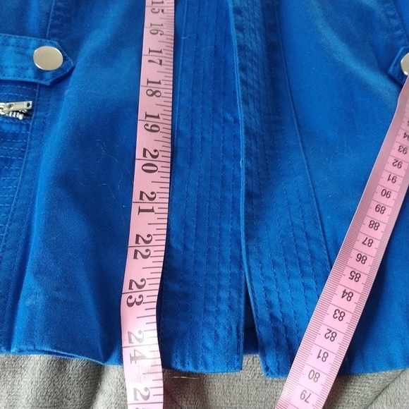 Dress Barn Blue Lightweight Cotton Spandex Open Front Jacket XL - Picture 10 of 10